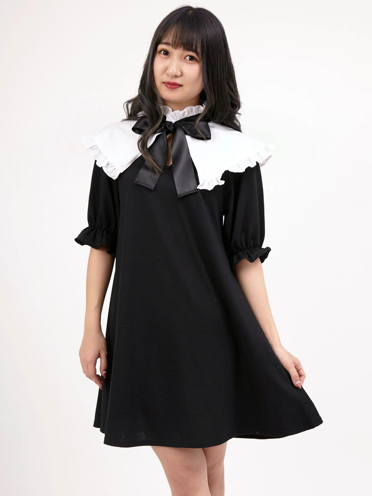 ケープカラーカットワンピース - Jamie エーエヌケー(ジェイミーエー