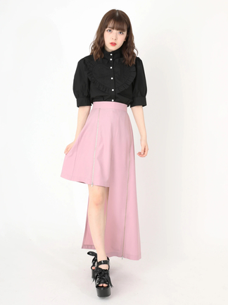 【即完売★美品レア】ZIPレースジャンスカ【Jamie エーエヌケー】 jamie エーエヌケー 合皮ジャンパースカート