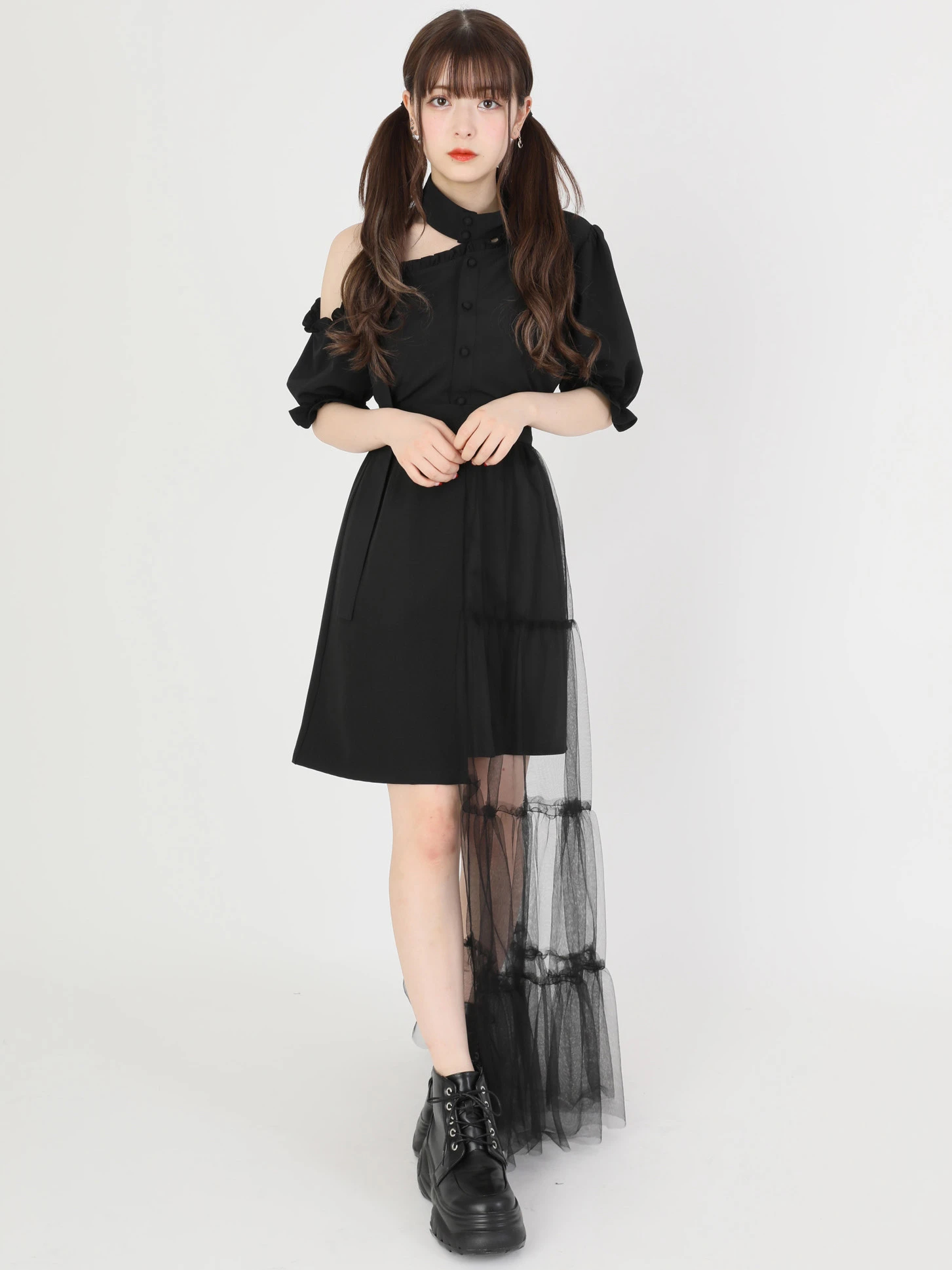 ✴️CHANEL　オーガンジー　膝下スカート　シルク　ドット柄　34 ✴️CHANEL オーガンジー 膝下スカート シルク ドット柄 34