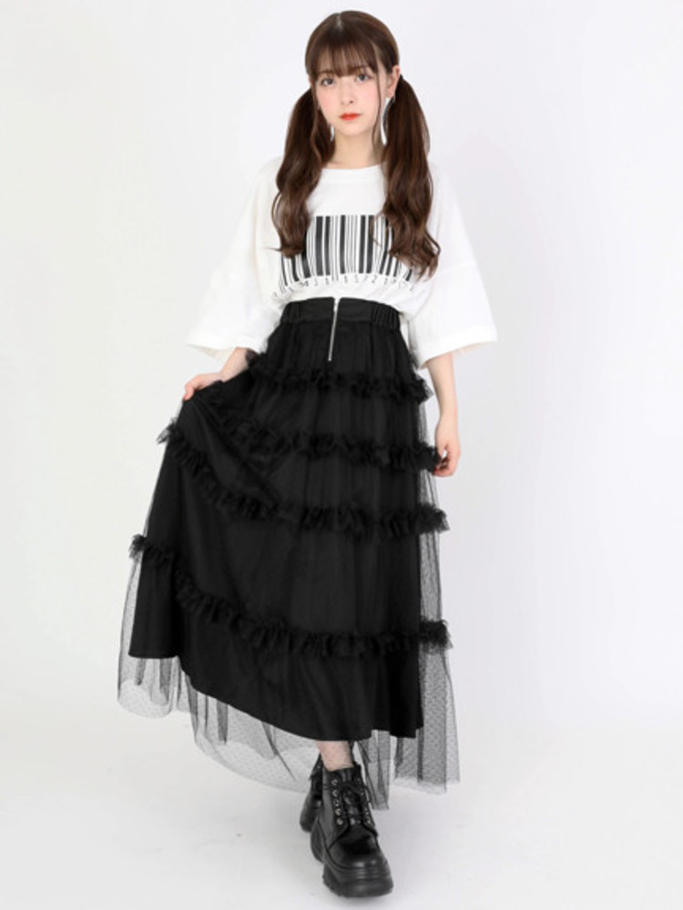 ＊美品＊イッセイミヤケ／チュール　ゴムスカート 美品＊イッセイミヤケ／チュール ゴムスカート 美品＊イッセイ