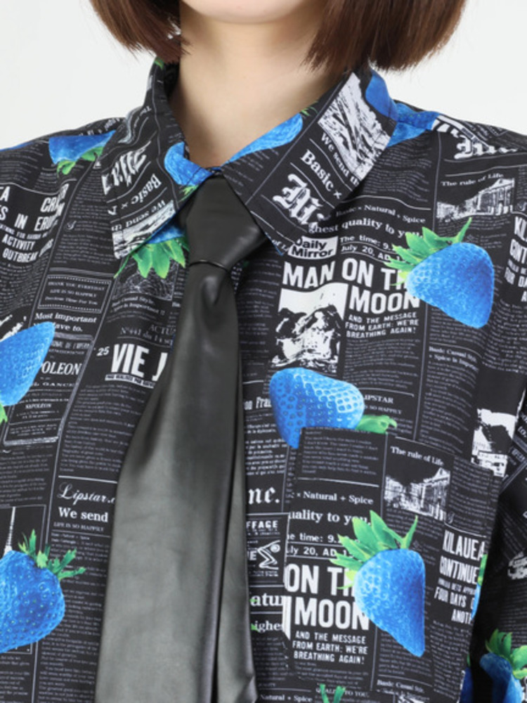 毒イチゴプリントBigシャツ - Jamie エーエヌケー(ジェイミーエー