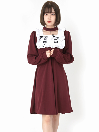 Jamie エーエヌケー ワンピース ケープカラーカットワンピース - Jamie エーエヌケー(ジェイミーエー