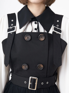 チュール切り替えトレンチチュールスカート