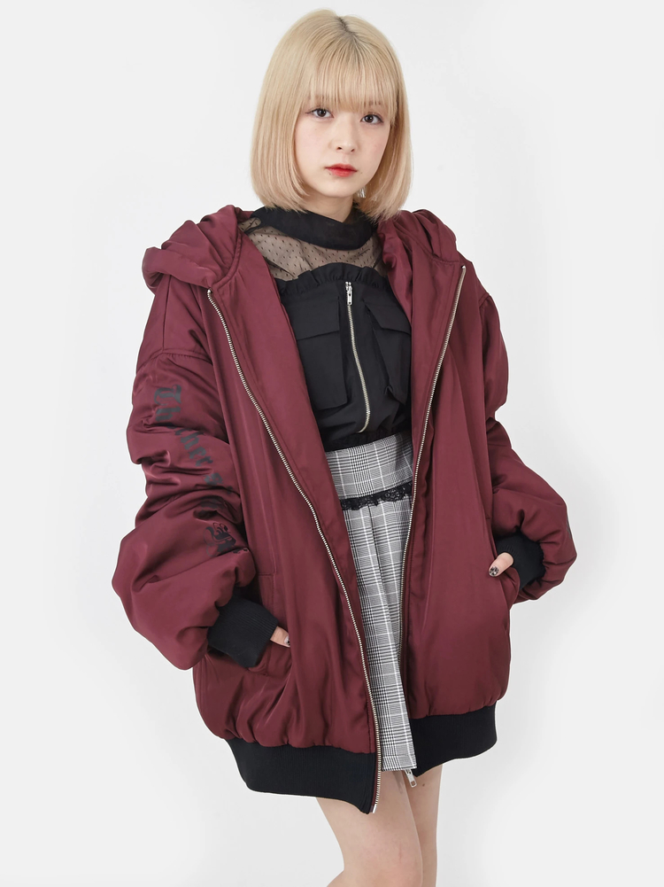 袖プリント中綿ブルゾン - Jamie エーエヌケー(ジェイミーエーエヌケー