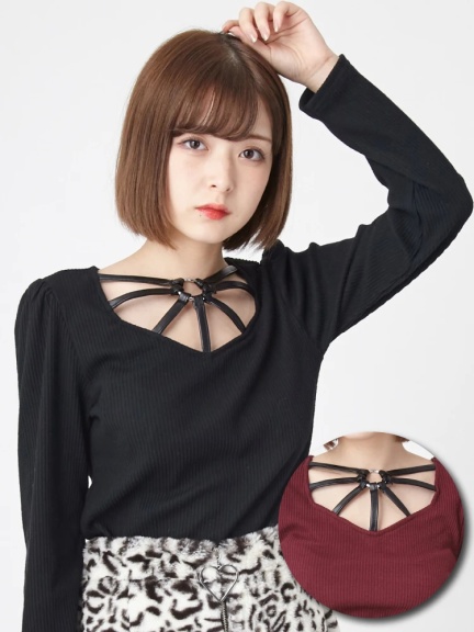 合皮クロステレコtops Jamie エーエヌケー ジェイミーエーエヌケー のtシャツ カットソー ファッション通販 Ailand アイランド