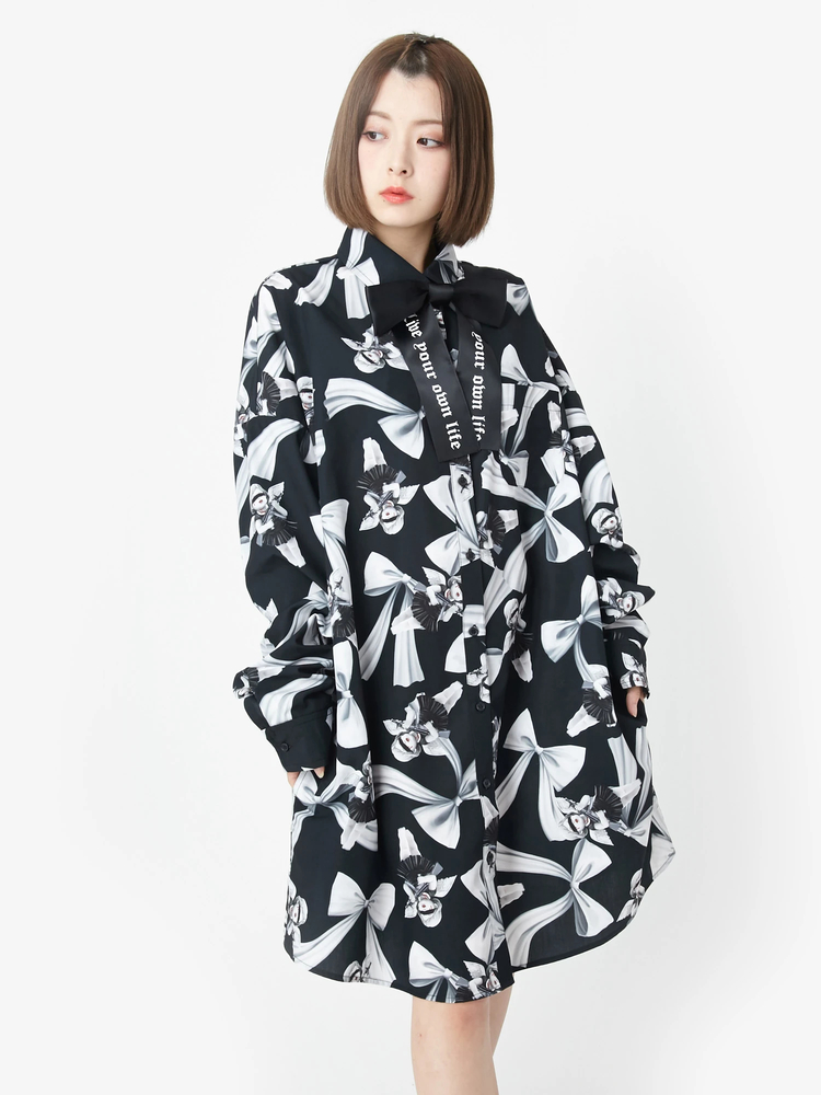 エンジェルリボンプリントBigシャツ - Jamie エーエヌケー(ジェイミー