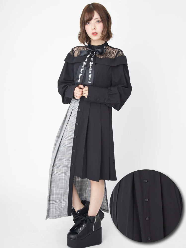 ゴシックロゴリボンイレギュラーワンピース - Jamie エーエヌケー