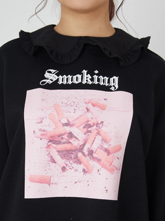 Cigaretteプリントプルオーバー