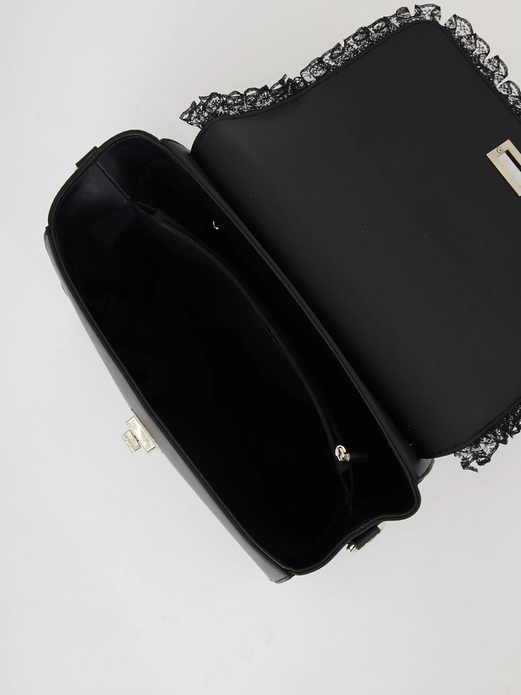 Jaimeエーエヌケー レースフリル合皮BAG レースフリル合皮BAG - Jamie エーエヌケー(ジェイミーエー