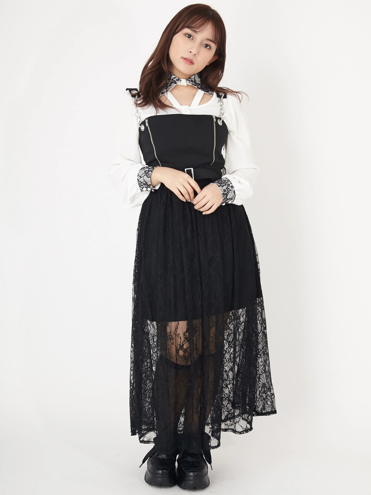 チェーンサスレース切り替えマキシワンピース - Jamie エーエヌケー