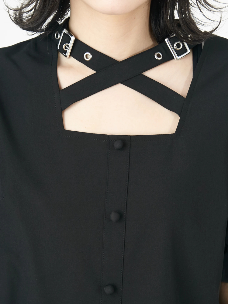 新品未使用　フロントアシメデザインブラウス　HER. 完売品 楽天市場】【半額クーポン対象】アシンメトリー ブラウス フリル