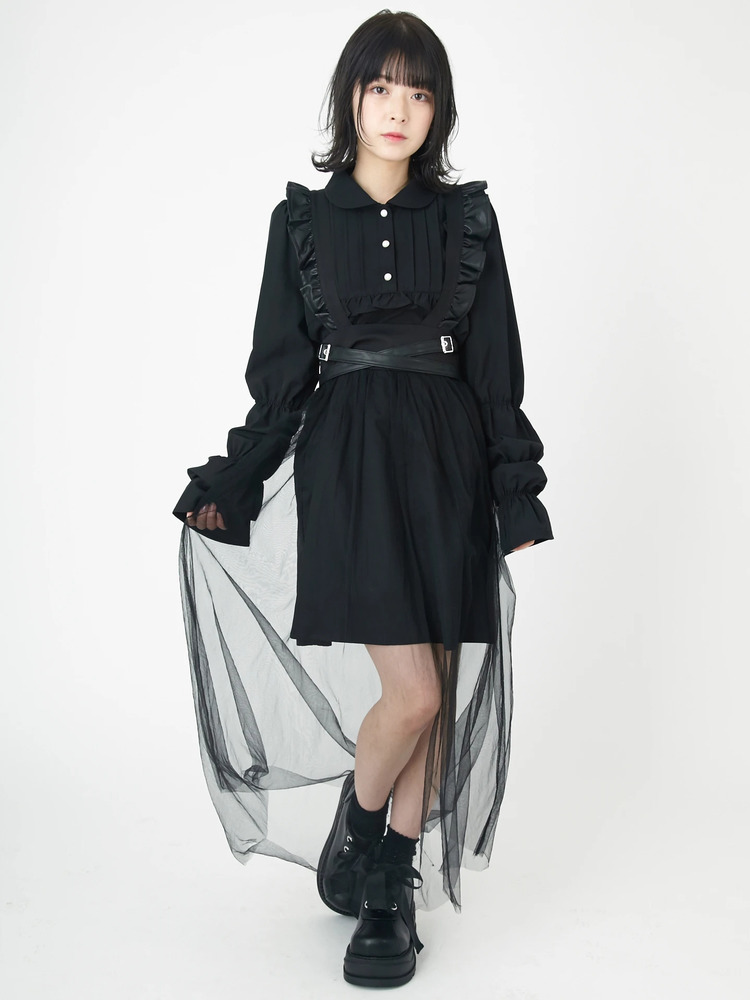 AD2023 24SS ウールギャバジンサスペンダープリーツスカート ハーネス AD2023 24SS ウールギャバジンサスペンダープリーツスカート ハーネス