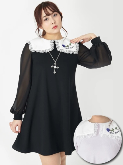 クロスネックレス付きローズ Ptカットワンピース Jamie エーエヌケー ジェイミーエーエヌケー のワンピース ファッション通販 Ailand アイランド