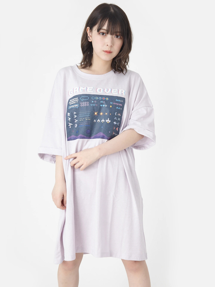 ゲームオーバーBigTシャツ(パープル)