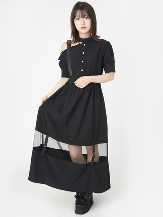 Jamieエーエヌケー ワンピース ワンショルダーマキシワンピース - Jamie エーエヌケー