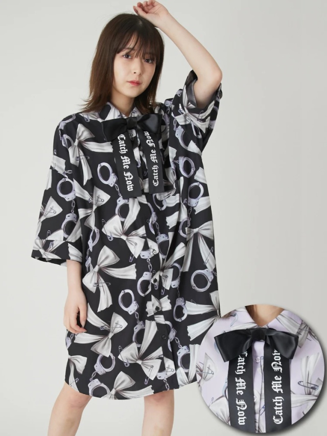 リボン柄Bigシャツ - Jamie エーエヌケー(ジェイミーエーエヌケー)の 