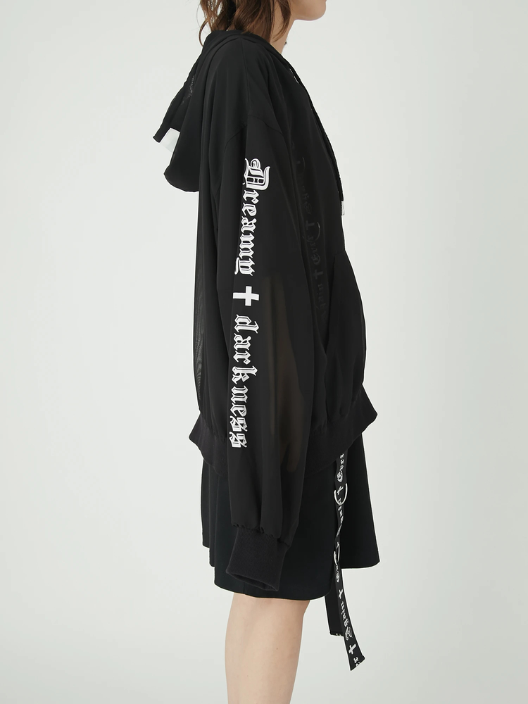 ゴシックプリントジョーゼットパーカー - Jamie エーエヌケー