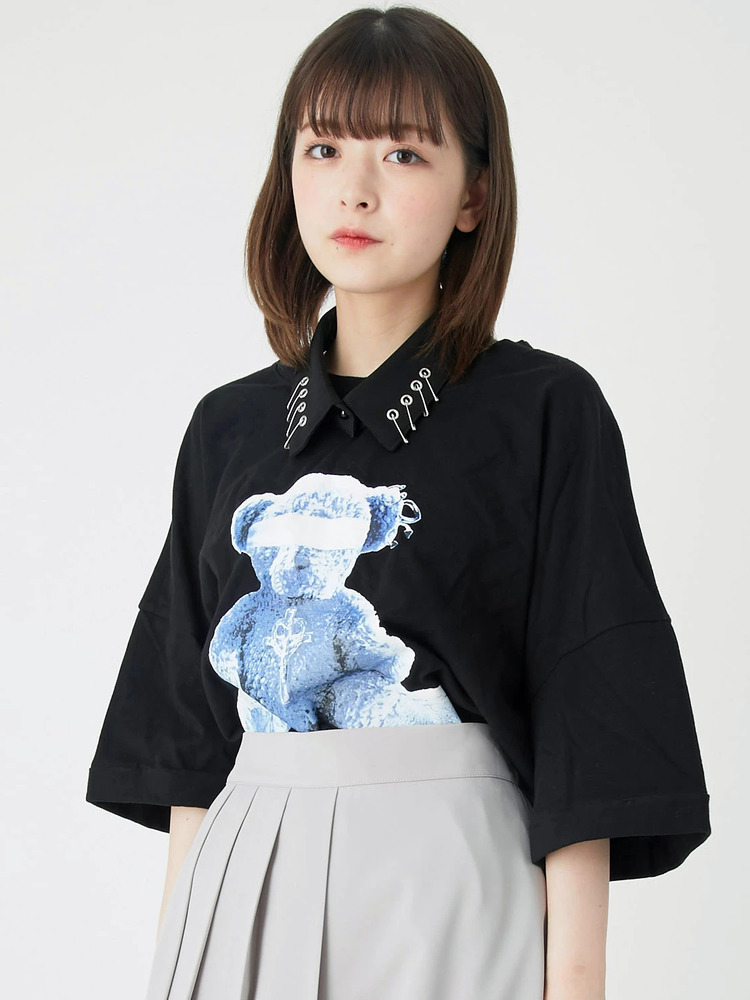 つけ衿BearプリントBigTe - Jamie エーエヌケー(ジェイミーエー
