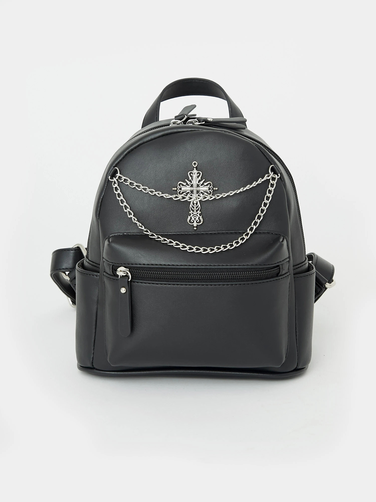 限定❤ 非売品 ❤ ブラックレザー リュック 未使用 ノエミー NOEMIE チェーンベルトA4リュック （黒） -ファッション通販