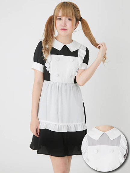 メイドさんワンピース(グレー)