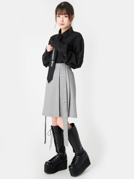 サイドプリーツハーネスsk Jamie エーエヌケー ジェイミーエーエヌケー のスカート ファッション通販 Ailand アイランド