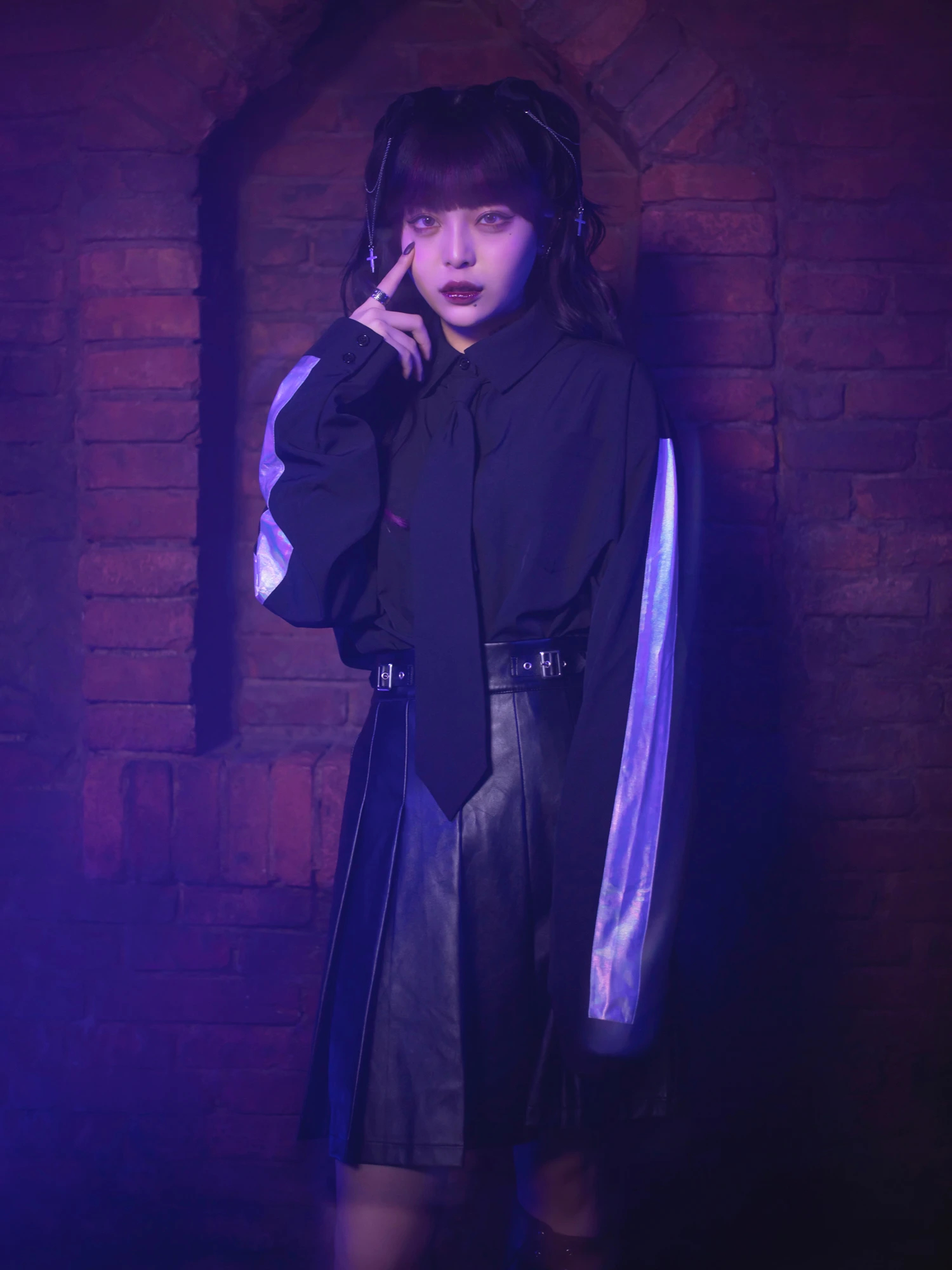 HIMIKO サイドゴアブーツ 631416 ブラック 22.0キラキラライン HIMIKO サイドゴアブーツ 631416 ブラック 22.0キラキラライン
