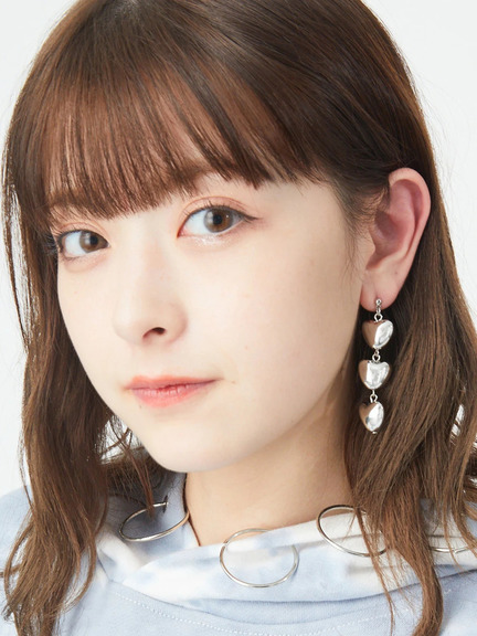 ハートいっぱいピアス(シルバー)