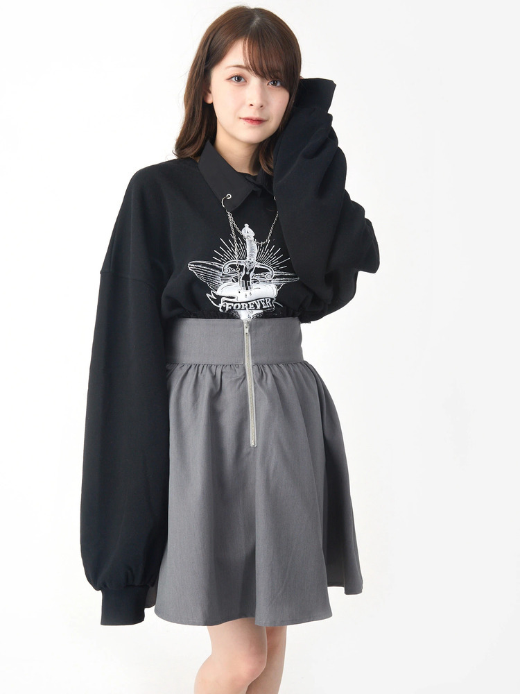 【即完売★美品レア】ZIPレースジャンスカ【Jamie エーエヌケー】 jamie エーエヌケー 合皮ジャンパースカート