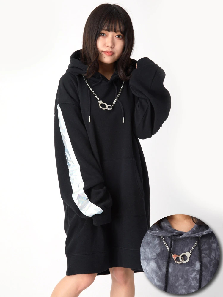 未使用/極美品★ オーディアミューズ ビッグリボンパーカー ブラック 38 OY/オーワイ』 EMBROIDERED SKETCH DOLLY HOODIE ZIP UP/ エンブ