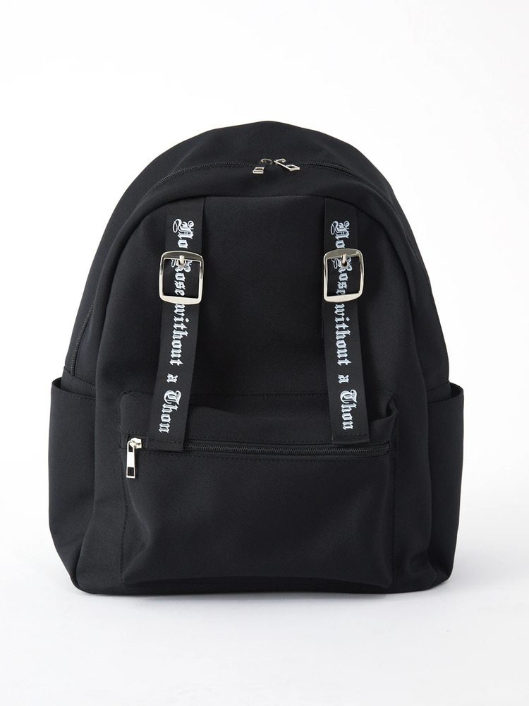 ロゴデザイン ブラックナイロンリュック ロゴデザイン ブラックナイロンリュック