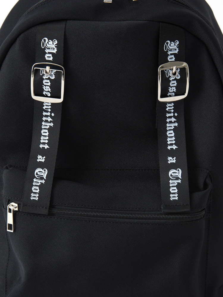ロゴデザイン ブラックナイロンリュック ロゴデザイン ブラックナイロンリュック