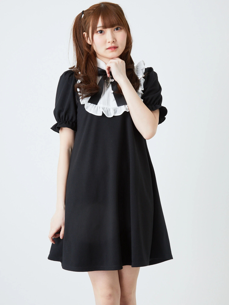 Jamieエーエヌケー / ゴシックロゴパッチワークカーデ M ブルー×ブラック O-25-04-04-039-CA-TO-OW-ZT092 ヨークゴシックOP - Jamie エーエヌケー(ジェイミーエーエヌケー