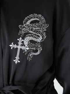 ドラゴン刺繍ロングスカジャン