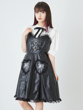 【新品未使用】Apolina 19AW ジャンヌドレスカーネーション 合皮ジャンスカ - Jamie エーエヌケー(ジェイミーエーエヌケー)の