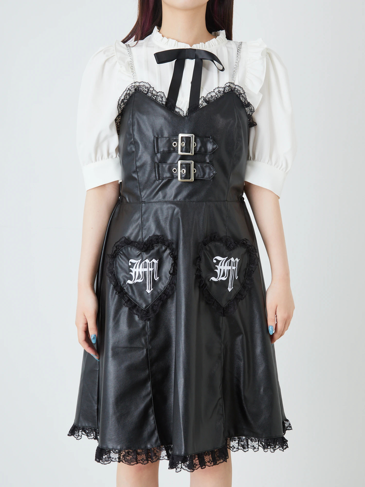 Jamieエーエヌケー 合皮ジャンスカ