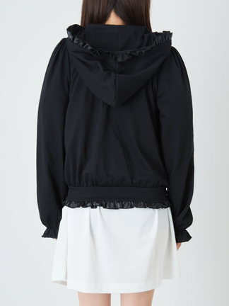 ★美品★Jamieエーエヌケー　フード付きブラックパーカー Jamie エーエヌケー パーカー =LOVE×Jamieエーエヌケーユニ