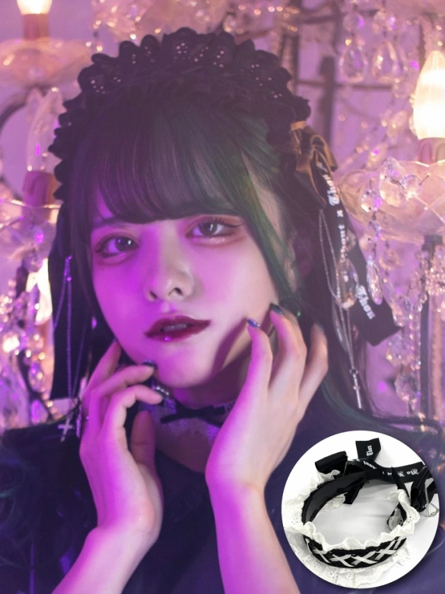 ゴシックプリントカチューシャ - Jamie エーエヌケー(ジェイミーエー 