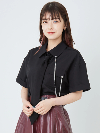 【新品】【人気商品】エーエヌケー jamie ネクタイチェーンシャツ ホワイト ネクタイチェーンシャツ - Jamie エーエヌケー(ジェイミーエーエヌケー