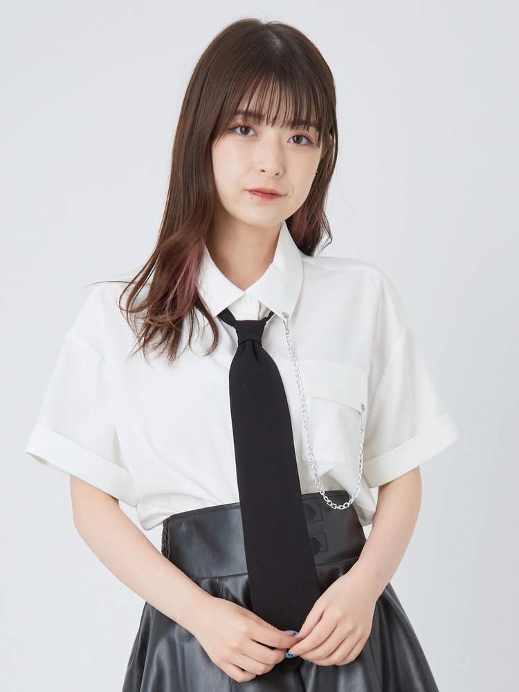【新品】【人気商品】エーエヌケー jamie ネクタイチェーンシャツ ホワイト ネクタイチェーンシャツ - Jamie エーエヌケー(ジェイミーエーエヌケー