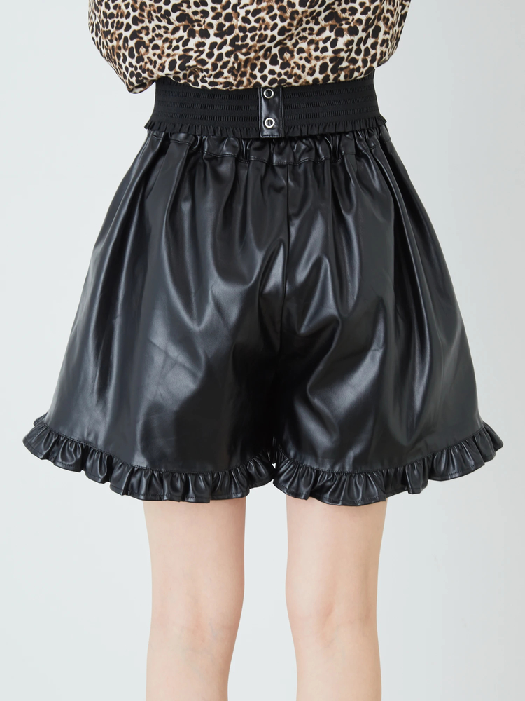 コルセットベルト付き合皮キュロット - Jamie エーエヌケー(ジェイミー