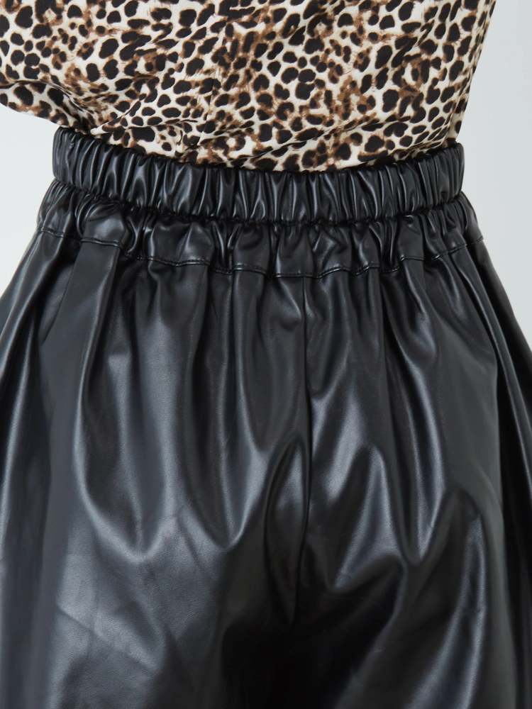 コルセットベルト付き合皮キュロット - Jamie エーエヌケー(ジェイミー