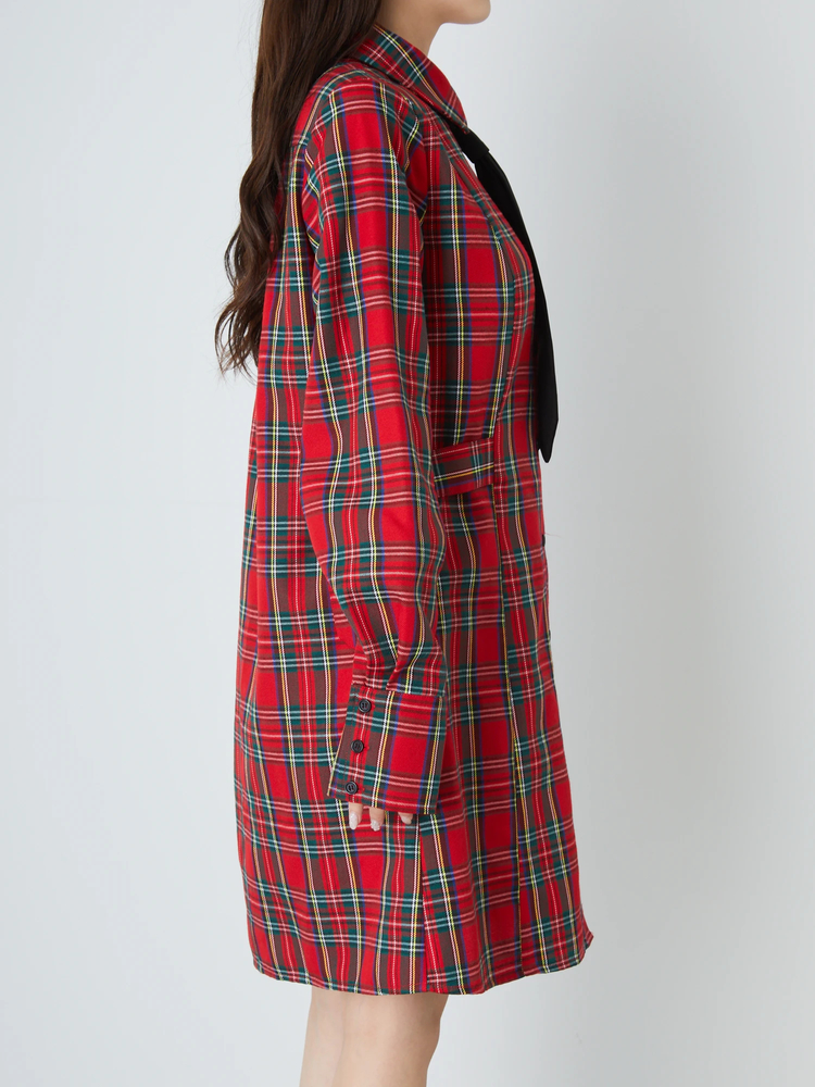 ネクタイチェックワンピース - Jamie エーエヌケー(ジェイミー