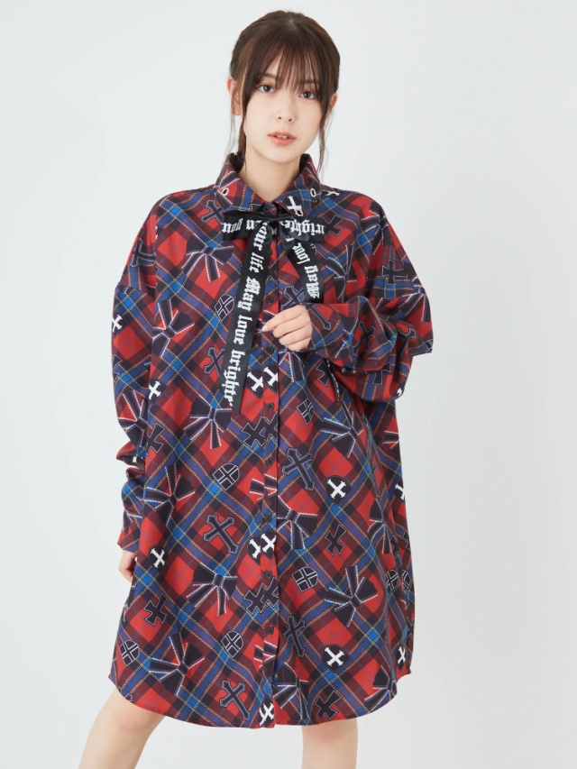 チェックプリントBigシャツ - Jamie エーエヌケー(ジェイミーエー 