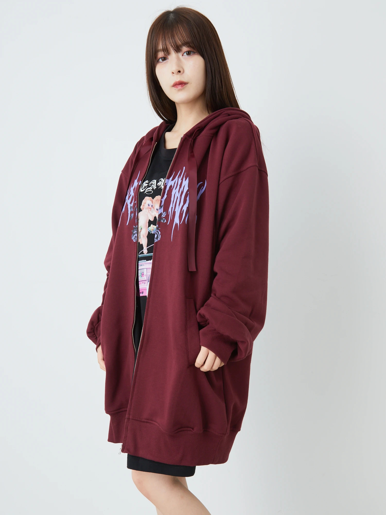 ローズエンジェルプリントパーカー - Jamie エーエヌケー(ジェイミー