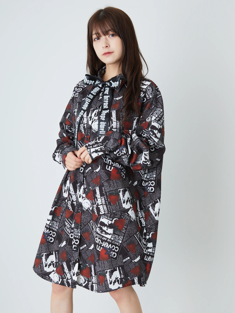 ニュースペーパープリント　シャツ ニュースペーパープリントTシャツ KM1159 \u2013 YOLO（ヨロ