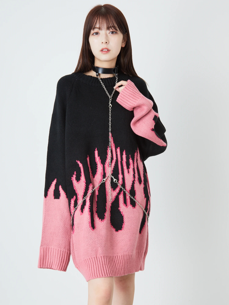 ファイヤーモチーフニットハーネス付き - Jamie エーエヌケー