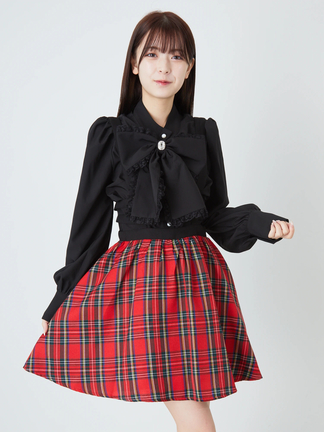 JNHearts ジェイエヌハーツ　チェックスカート 38 JNHearts チェックスカート レッド 38