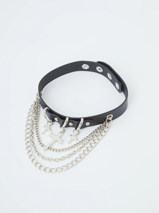 クロス合皮チョーカー - Jamie エーエヌケー(ジェイミーエーエヌケー