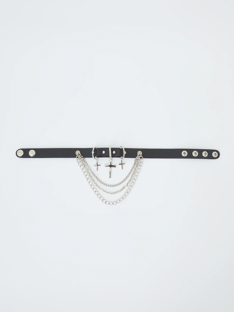 クロス合皮チョーカー - Jamie エーエヌケー(ジェイミーエーエヌケー