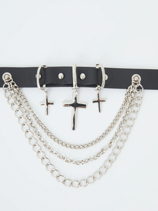 クロス合皮チョーカー - Jamie エーエヌケー(ジェイミーエーエヌケー